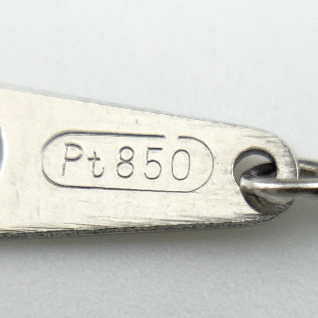 サファイア デザインネックレス プラチナ メレダイヤ ペンダント ネックレス Pt900 Pt850 サファイア レディース 【中古】nbjwl