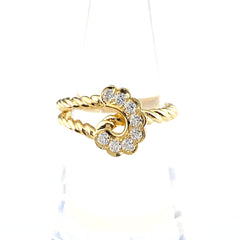 ポーラ メレダイヤ デザインリング YG イエローゴールド 指輪 リング 12号 750 ダイヤモンド レディース 【中古】brjwl