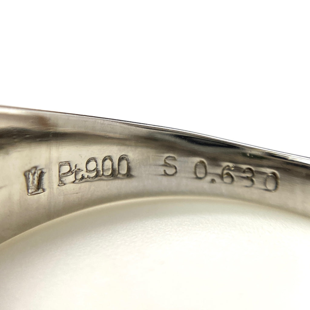 サファイア デザインリング プラチナ 指輪 メレダイヤ リング 12.5号 Pt900 サファイア ダイヤモンド レディース 【中古】nbjwl