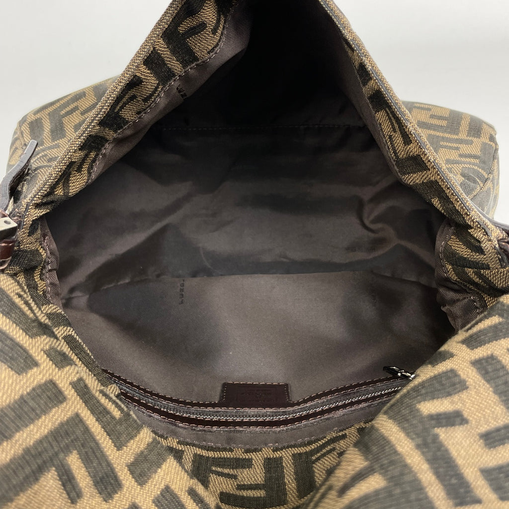 フェンディ ズッカ柄 ショルダーバッグ ハンドバッグ ワンショルダー マンマバゲット ショルダーバッグ キャンバス ブラウン 26325 レディース 【中古】brbag