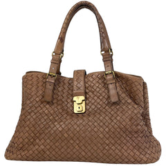 ボッテガヴェネタ イントレチャート ローマ バッグ トートバッグ 肩掛け ハンドバッグ レザー ブラウン 171265 レディース 【中古】brbag