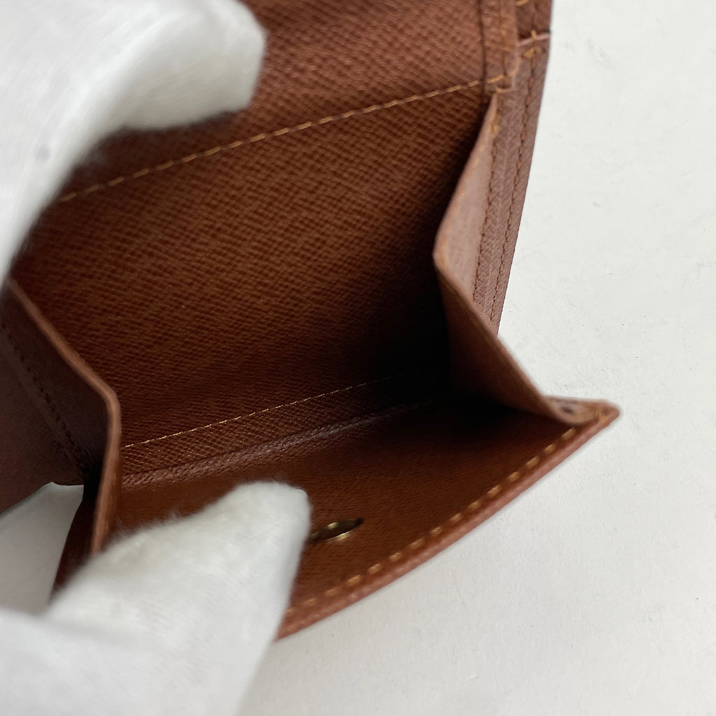 ルイ・ヴィトン ポルト ビエ カルト クレディ モネ 札入れ 小銭入れ 二つ折り財布 モノグラム ブラウン M61665 レディース 【中古】brbag