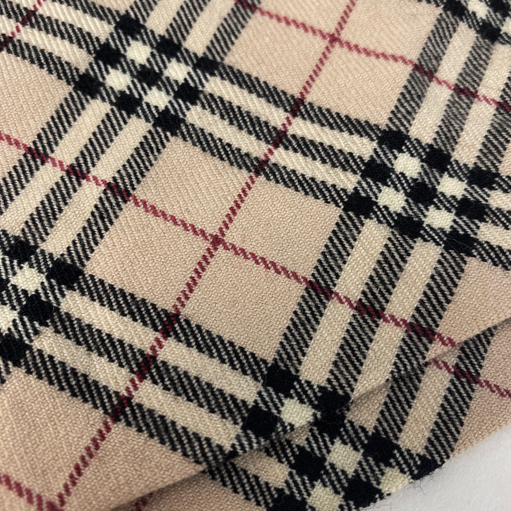 バーバリー チェック柄 スカート ミディ丈 膝丈 スカート スカート 毛 ナイロン ポリウレタン ベージュ ブラック レッド レディース 【中古】brapp