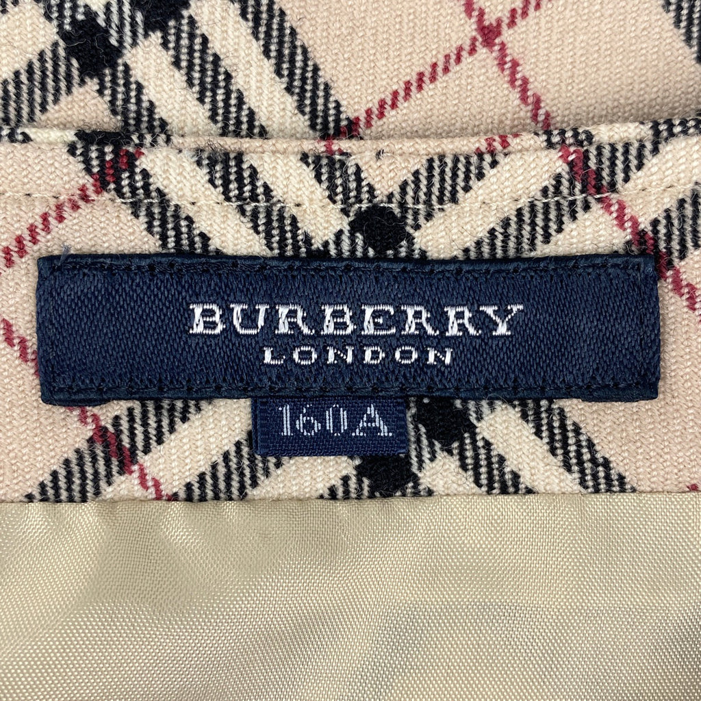 バーバリー チェック柄 スカート ミディ丈 膝丈 スカート スカート 毛 ナイロン ポリウレタン ベージュ ブラック レッド レディース 【中古】brapp