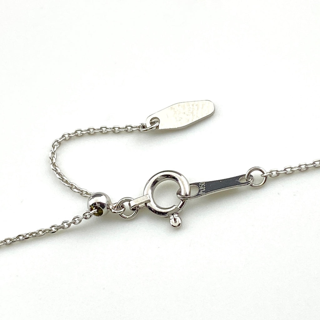 エメラルド デザインネックレス プラチナ ペンダント メレダイヤ ネックレス Pt900 Pt850 エメラルド レディース 【中古】nbjwl