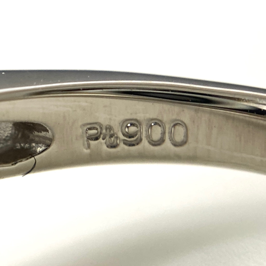 サファイア デザインリング プラチナ メレダイヤ 指輪 リング 10.5号 Pt900 サファイア ダイヤモンド レディース 【中古】nbjwl