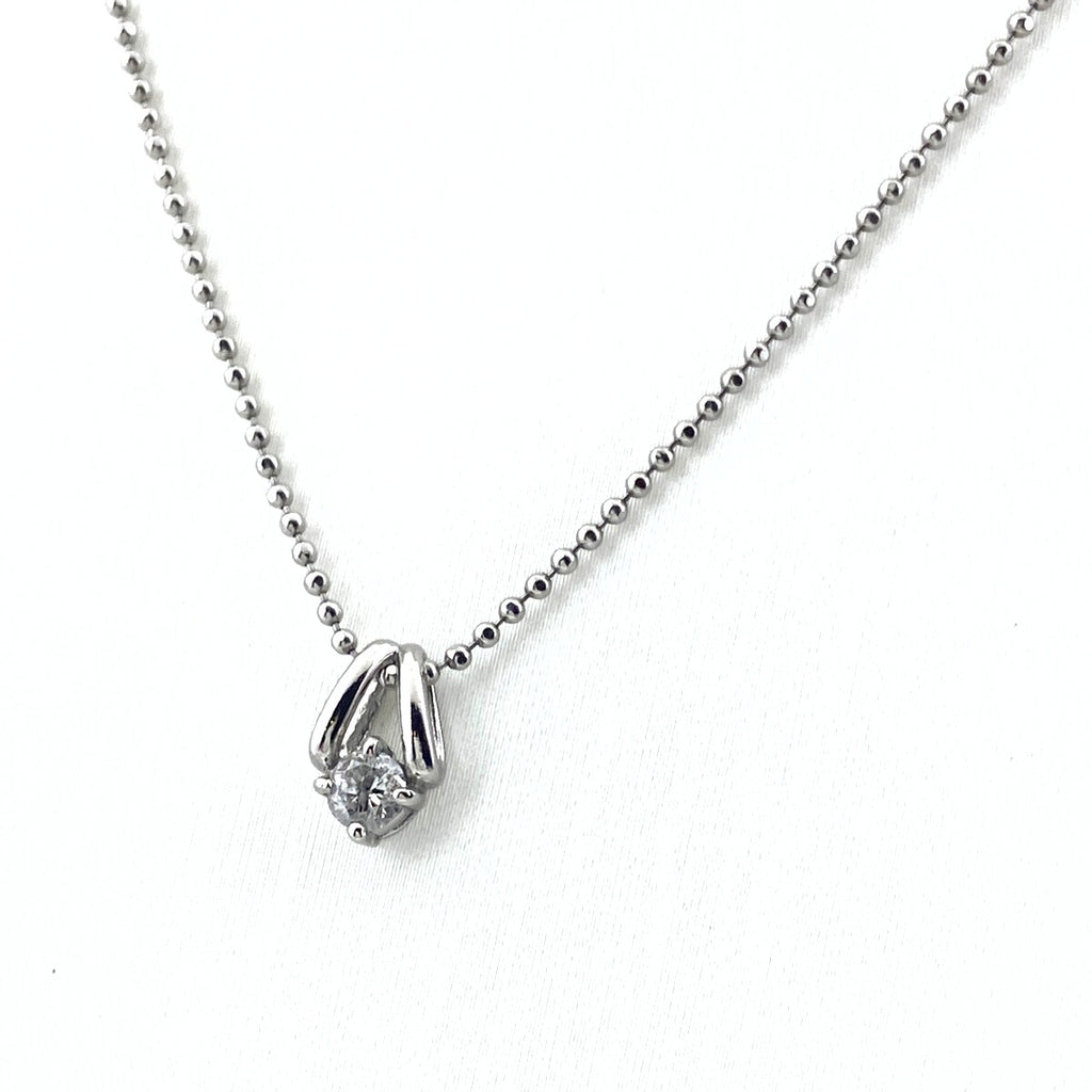 メレダイヤ デザインネックレス プラチナ ペンダント ネックレス Pt900 Pt850 ダイヤモンド レディース 【中古】nbjwl