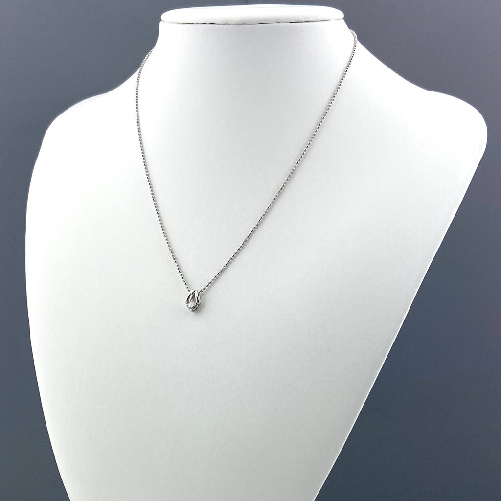メレダイヤ デザインネックレス プラチナ ペンダント ネックレス Pt900 Pt850 ダイヤモンド レディース 【中古】nbjwl