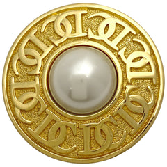 クリスチャンディオール フェイクパール デザイン ブローチ ラウンド ブローチ GP ゴールド レディース 【中古】bracc