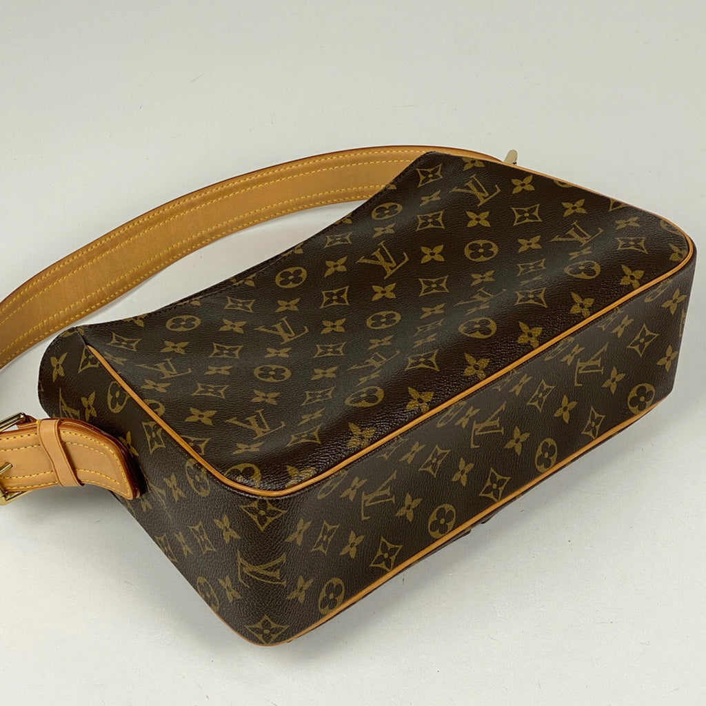 ルイ・ヴィトン ヴィバ シテ GM ワンショルダー 肩掛け ショルダーバッグ モノグラム ブラウン M51163 レディース 【中古】brbag