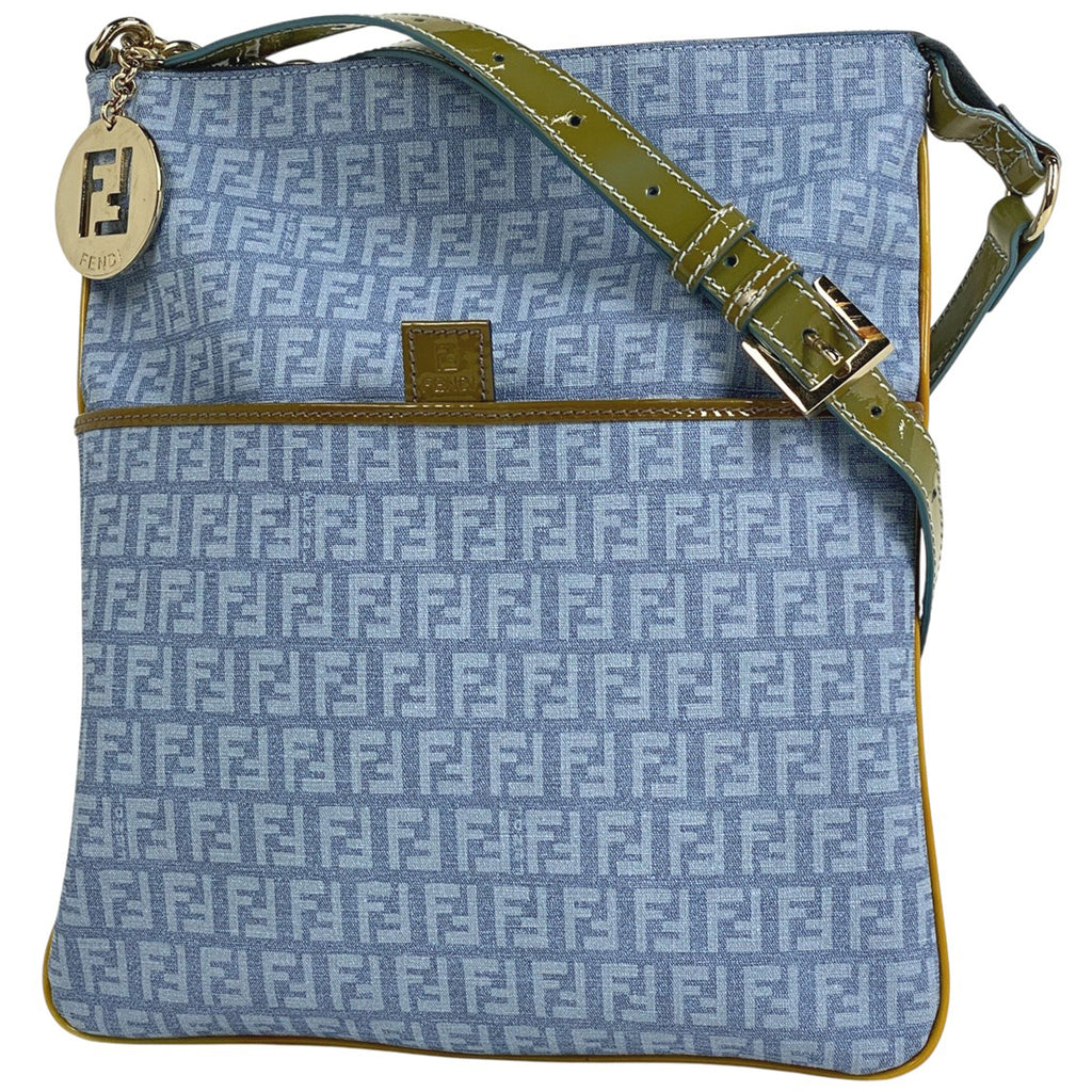 フェンディ ズッキーノ柄 ショルダーバッグ エナメル 斜め掛け ショルダーバッグ 8BT151 レディース 【中古】brbag