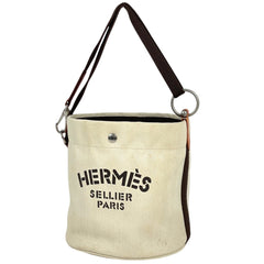 エルメス サック ド パンサージュ 2WAY ショルダーバッグ ショルダーバッグ キャンバス アイボリー □L レディース 【中古】brbag