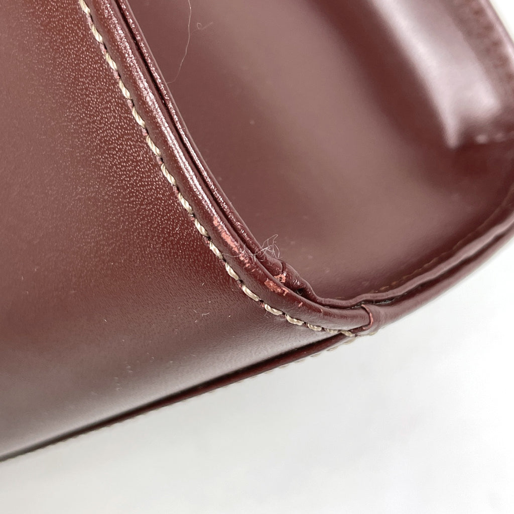 カルティエ マストライン ハンドバッグ トートバッグ レザー ボルドー レディース 【中古】brbag
