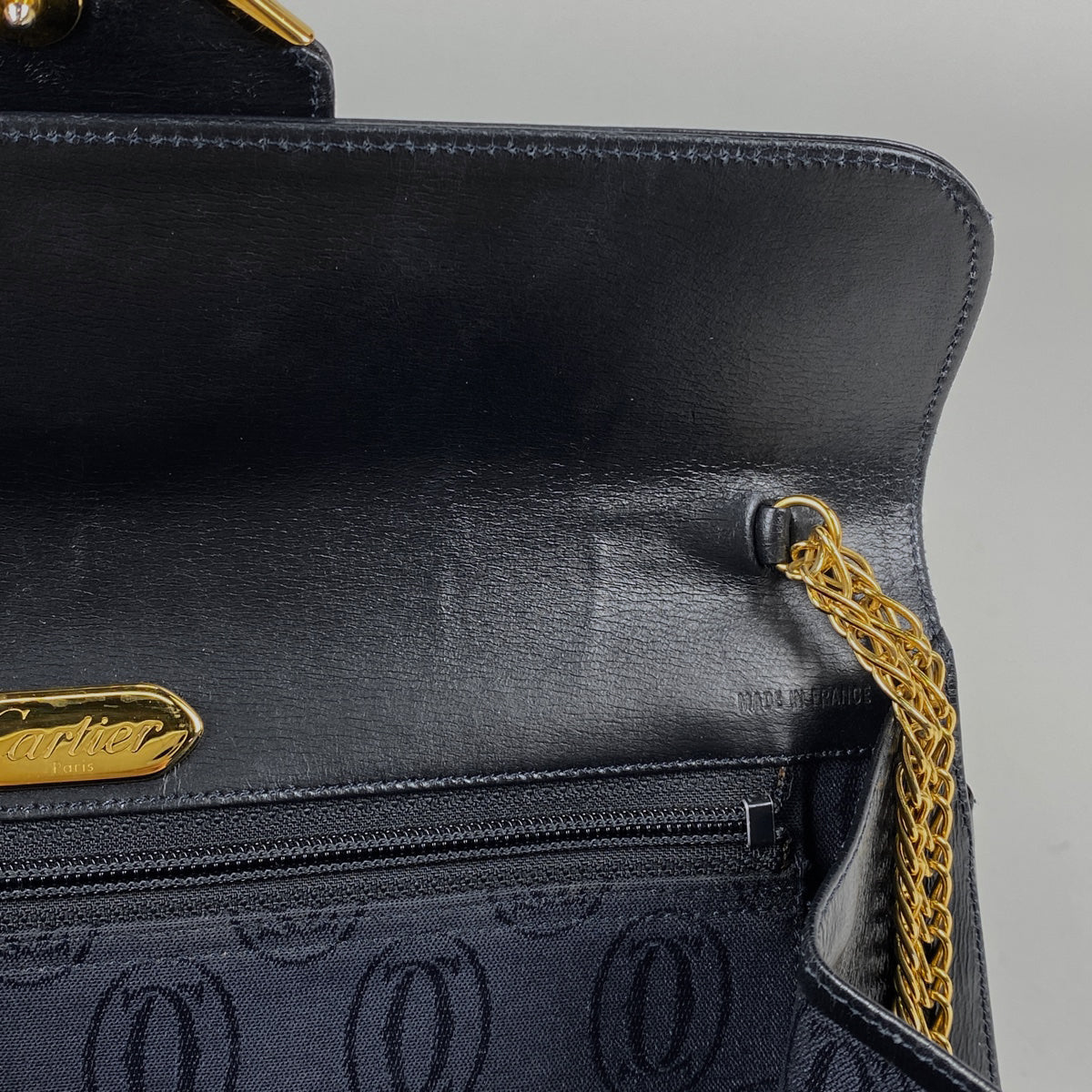 カルティエ サファイアライン チェーン ショルダーバッグ 斜め掛け
