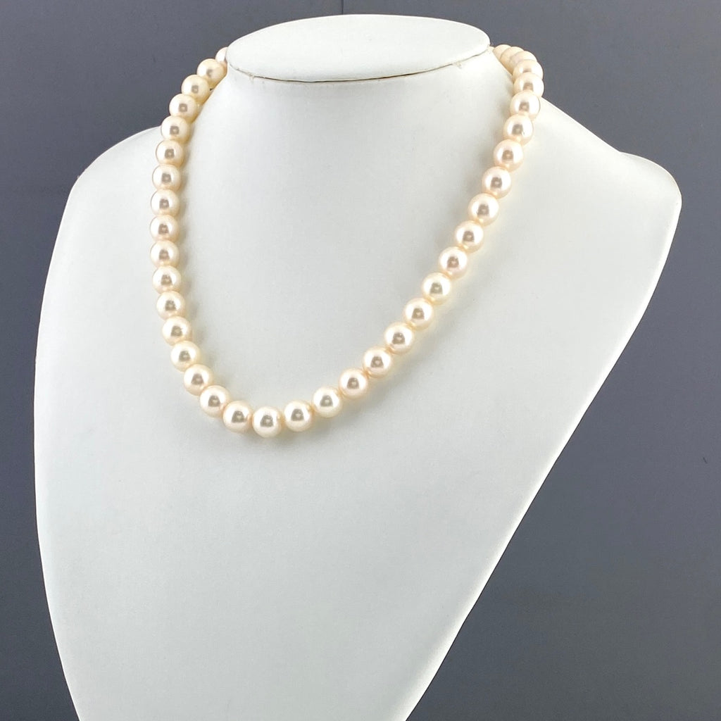 パール デザインネックレス WG ホワイトゴールド ネックレス K14 WG ダイヤモンド レディース 【中古】nbjwl