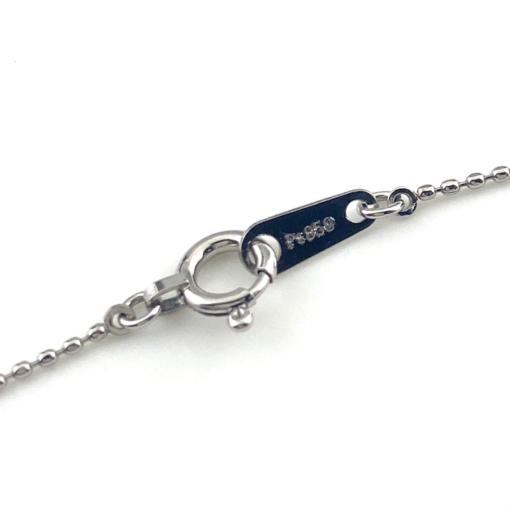 フラワーモチーフ デザインネックレス プラチナ ペンダント メレダイヤ 花 ネックレス Pt900 Pt850 ダイヤモンド レディース 【中古】nbjwl