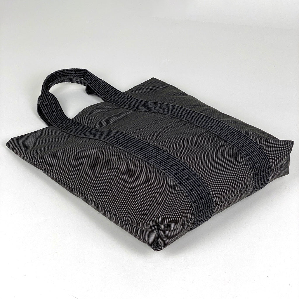 エルメス エールライン カバス Hロゴ ハンドバッグ トートバッグ ナイロンキャンバス グレー レディース 【中古】brbag