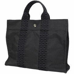 エルメス エールライン トート PM ハンドバッグ トートバッグ ナイロンキャンバス グレー ブラック レディース 【中古】brbag