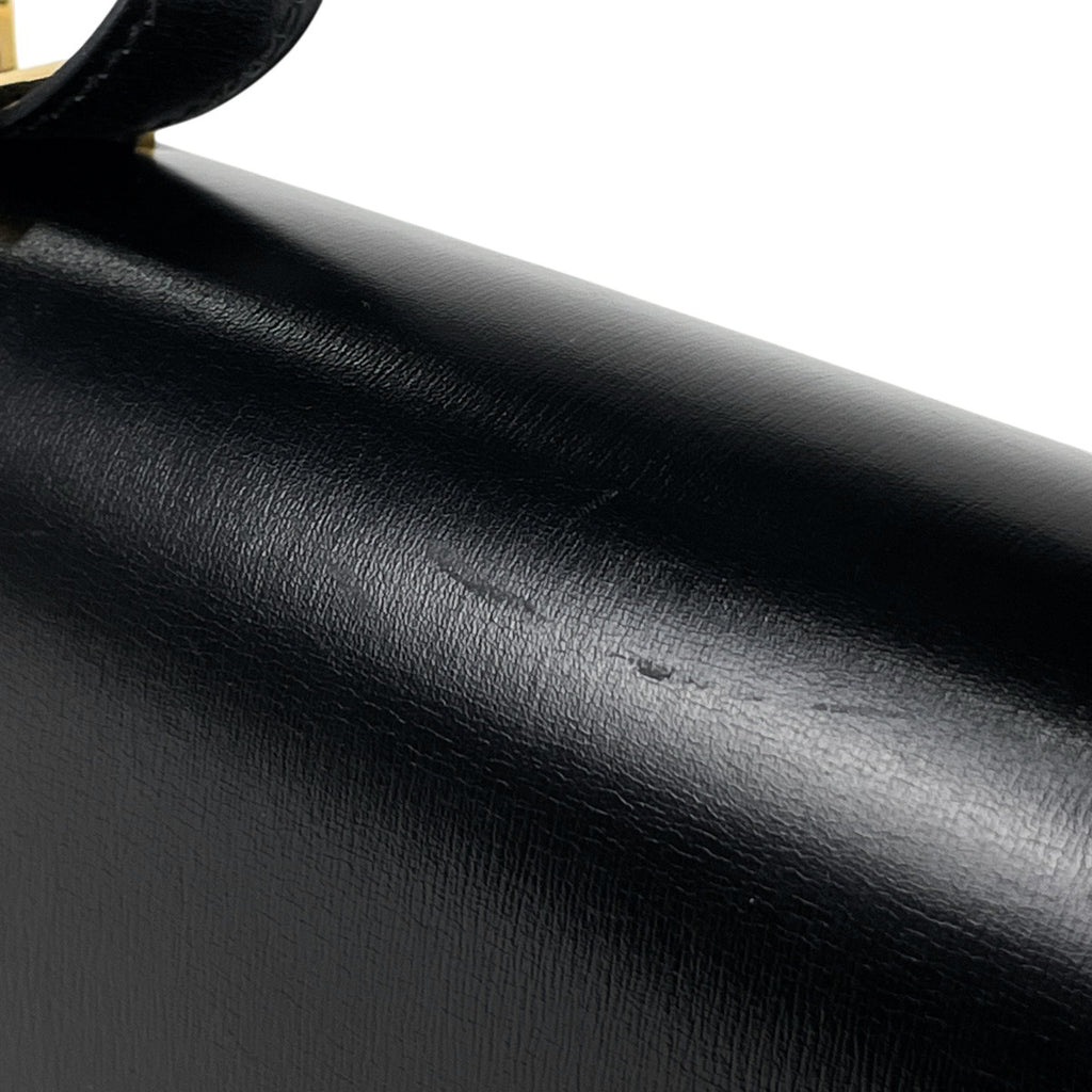 エルメス カデナロック ショルダーバッグ 肩掛け ショルダーバッグ ボックスカーフ ブラック 〇M レディース 【中古】brbag