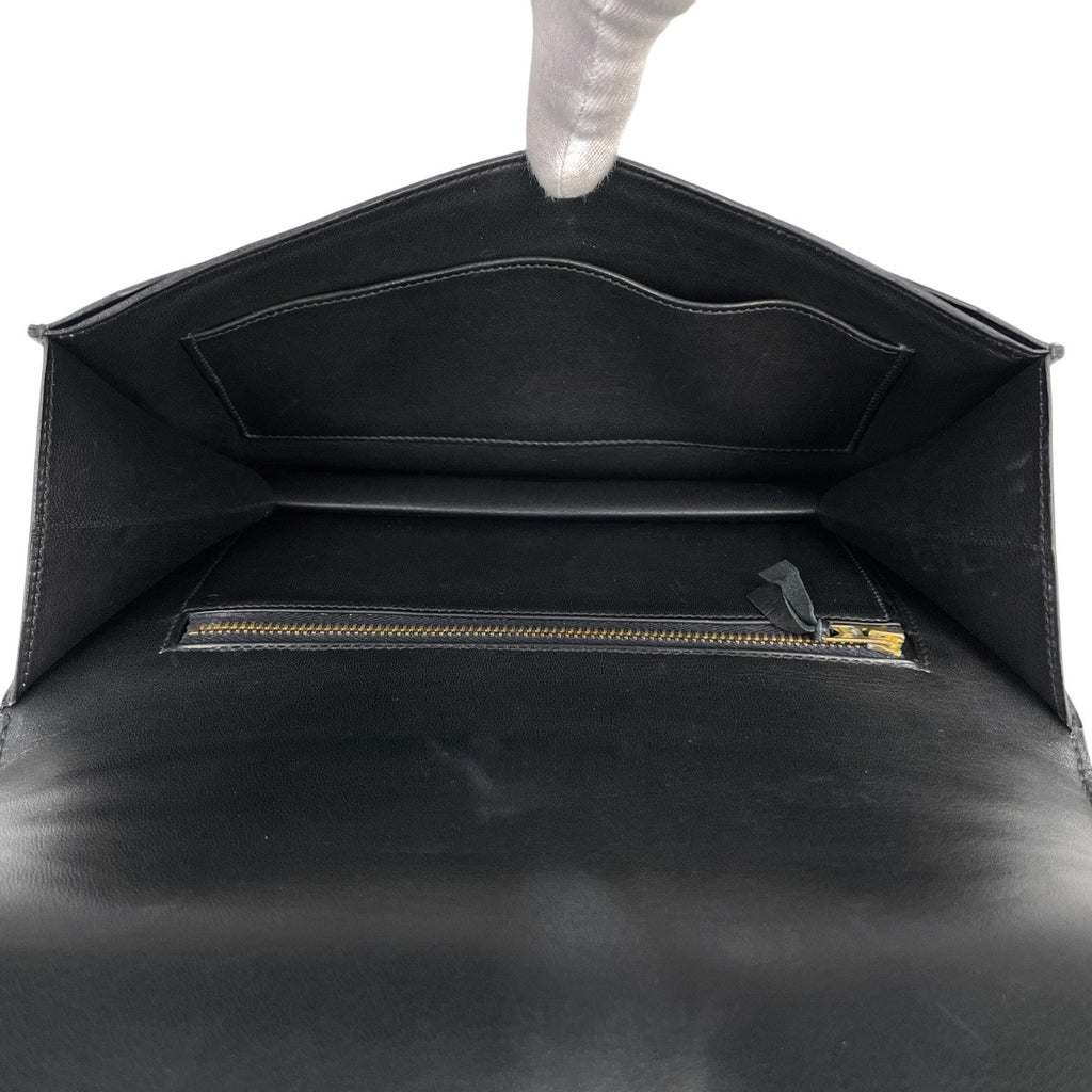 エルメス カデナロック ショルダーバッグ 肩掛け ショルダーバッグ ボックスカーフ ブラック 〇M レディース 【中古】brbag