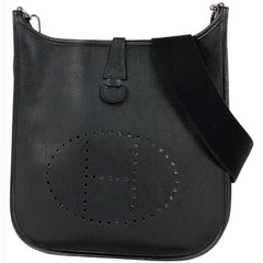 エルメス エヴリン 3 PM パンチング Hロゴ ショルダーバッグ ヴォーエプソン ブラック □L レディース 【中古】brbag