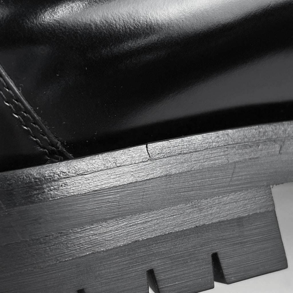 エルメス Hロゴ ローファー 靴 その他靴 レザー ブラック レディース 【中古】brapp