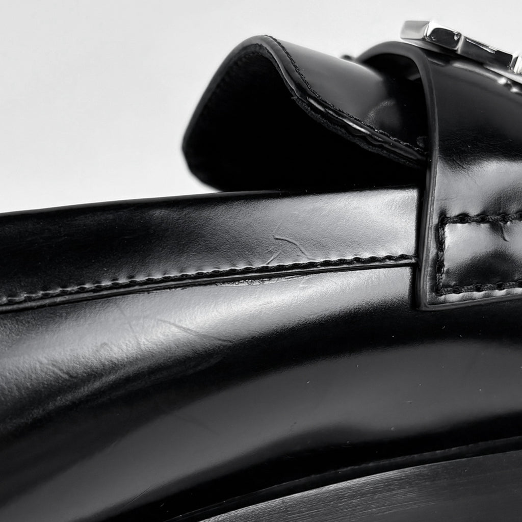 エルメス Hロゴ ローファー 靴 その他靴 レザー ブラック レディース 【中古】brapp