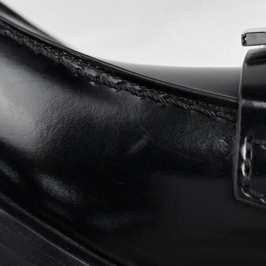 エルメス Hロゴ ローファー 靴 その他靴 レザー ブラック レディース 【中古】brapp