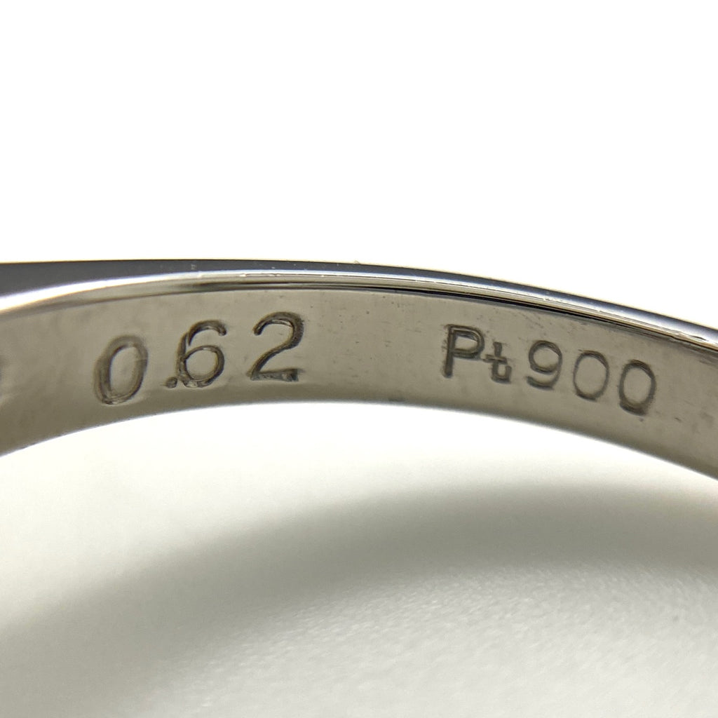 エメラルド デザインリング プラチナ 指輪 メレダイヤ リング 12号 Pt900 エメラルド ダイヤモンド レディース 【中古】nbjwl