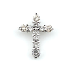 クロスモチーフ ペンダントトップ プラチナ メレダイヤ ペンダントトップ Pt900 ダイヤモンド レディース 【中古】nbjwl