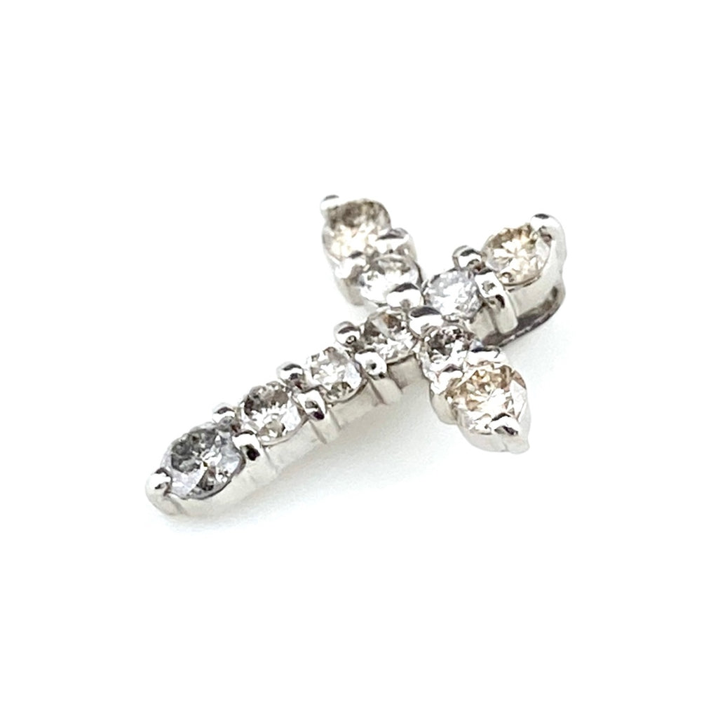 クロスモチーフ ペンダントトップ プラチナ メレダイヤ ペンダントトップ Pt900 ダイヤモンド レディース 【中古】nbjwl