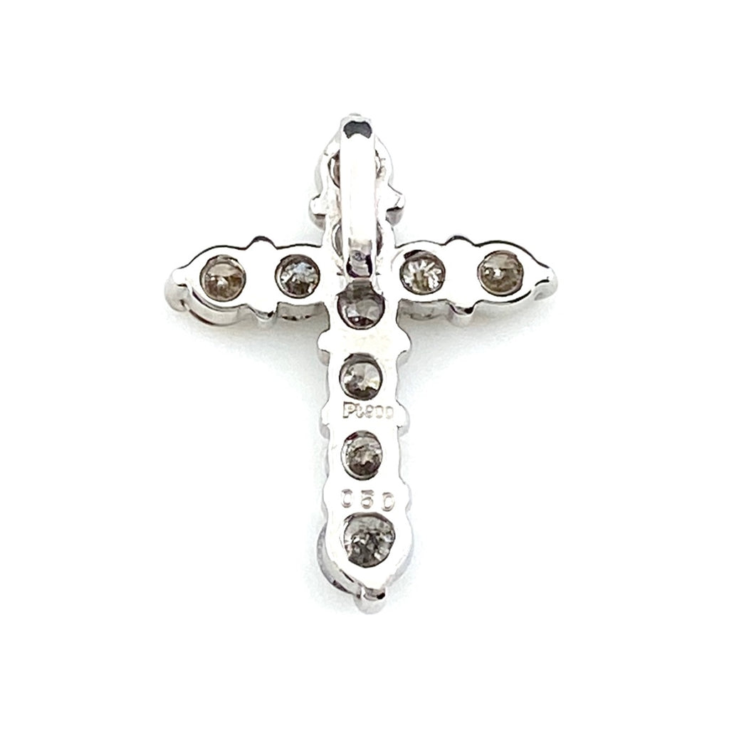 クロスモチーフ ペンダントトップ プラチナ メレダイヤ ペンダントトップ Pt900 ダイヤモンド レディース 【中古】nbjwl