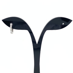 メレダイヤ デザインピアス WG ホワイトゴールド フープ ピアス K14 WG ダイヤモンド レディース 【中古】nbjwl