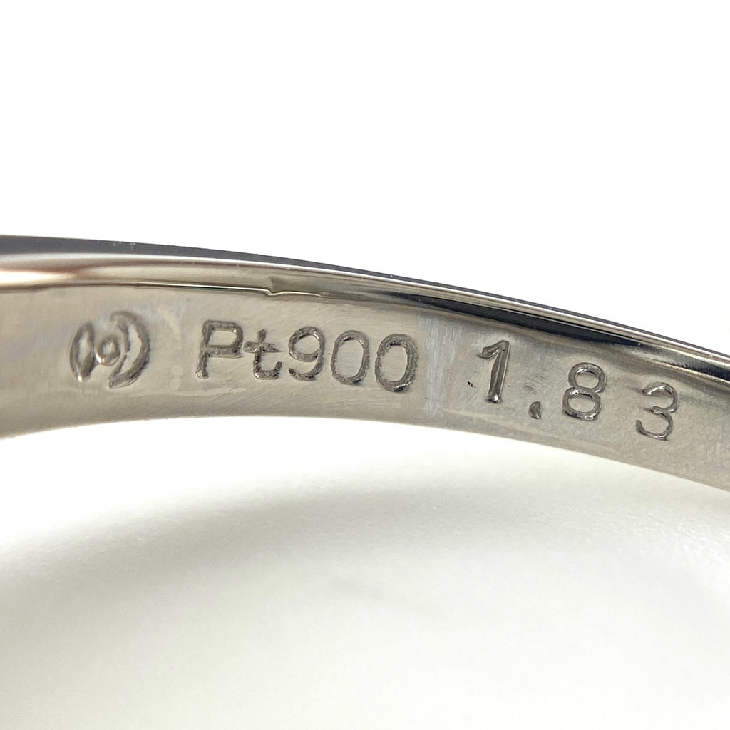 タサキ エメラルド デザインリング プラチナ 指輪 メレダイヤ リング 14.5号 Pt900 エメラルド ダイヤモンド レディース 【中古】brjwl