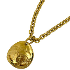 シャネル ココマーク チェーン ネックレス ロング マトラッセ ネックレス GP ゴールド レディース 【中古】bracc