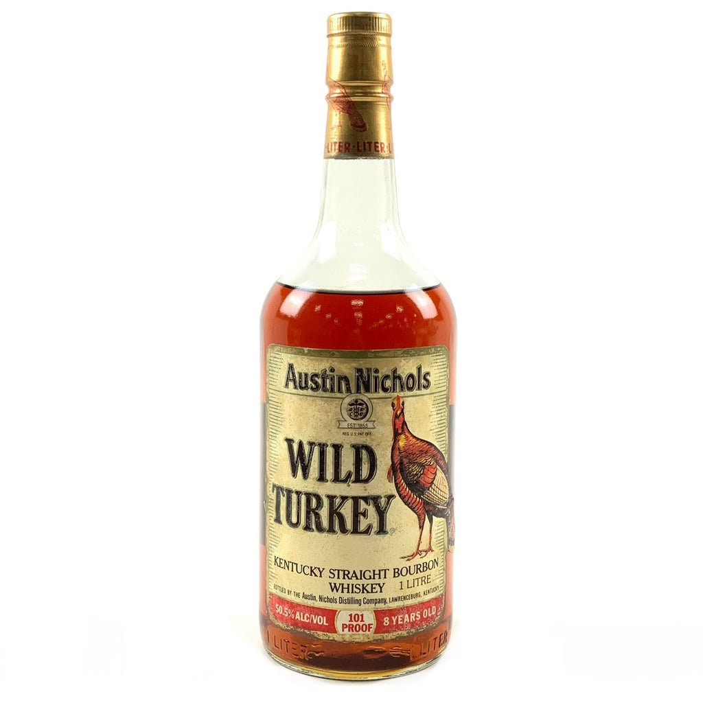 ワイルドターキー WILD TURKEY 8年 旧旧ラベル 1000ml アメリカンウイスキー 【古酒】liqbb