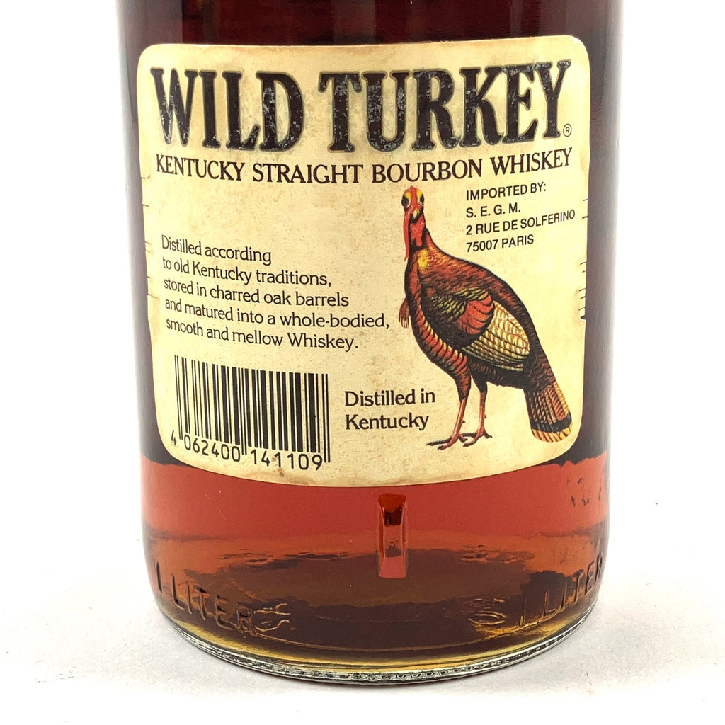 ワイルドターキー WILD TURKEY 8年 旧旧ラベル 1000ml アメリカンウイスキー 【古酒】liqbb