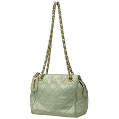 シャネル ココマーク チェーン ショルダーバッグ マトラッセ ハンドバッグ 肩掛け ショルダーバッグ レザー ミントグリーン レディース 【中古】brbag