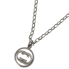 グッチ GGロゴ ラウンド ネックレス ダブルG ペンダント ネックレス シルバー925 シルバー レディース 【中古】bracc