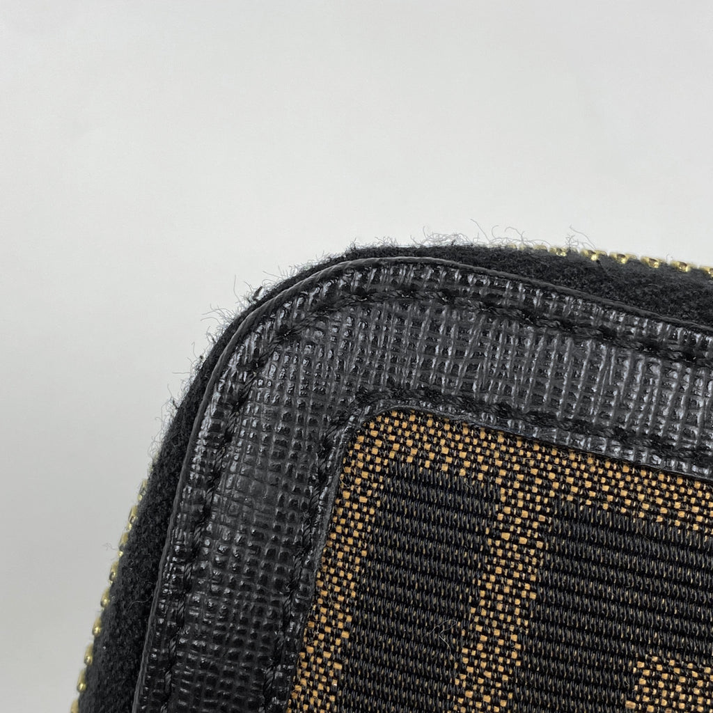フェンディ ズッカ柄 長財布 ラウンドファスナー 長財布 キャンバス ブラウン 8M0024 レディース 【中古】brbag