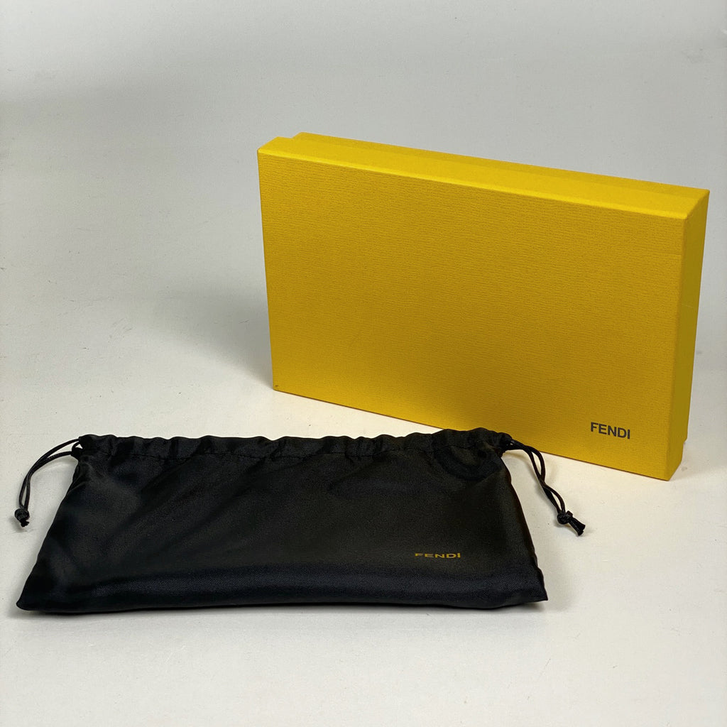 フェンディ ズッカ柄 長財布 ラウンドファスナー 長財布 キャンバス ブラウン 8M0024 レディース 【中古】brbag