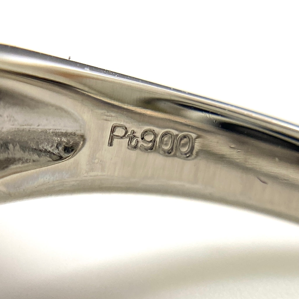 タンザナイト デザインリング プラチナ 指輪 メレダイヤ リング 12号 Pt900 タンザナイト ダイヤモンド レディース 【中古】nbjwl