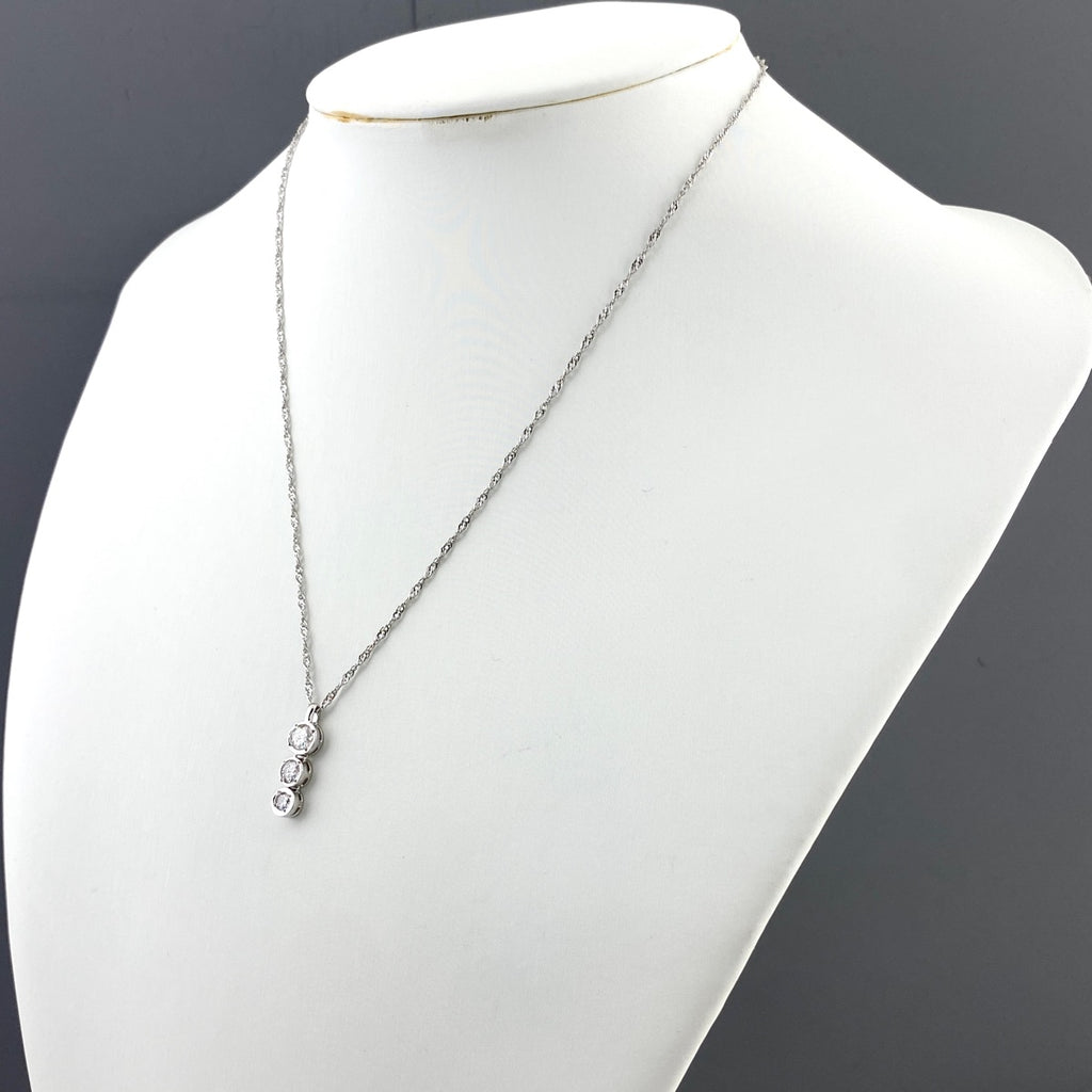 メレダイヤ デザインネックレス プラチナ ペンダント ネックレス Pt900 Pt850 ダイヤモンド レディース 【中古】nbjwl