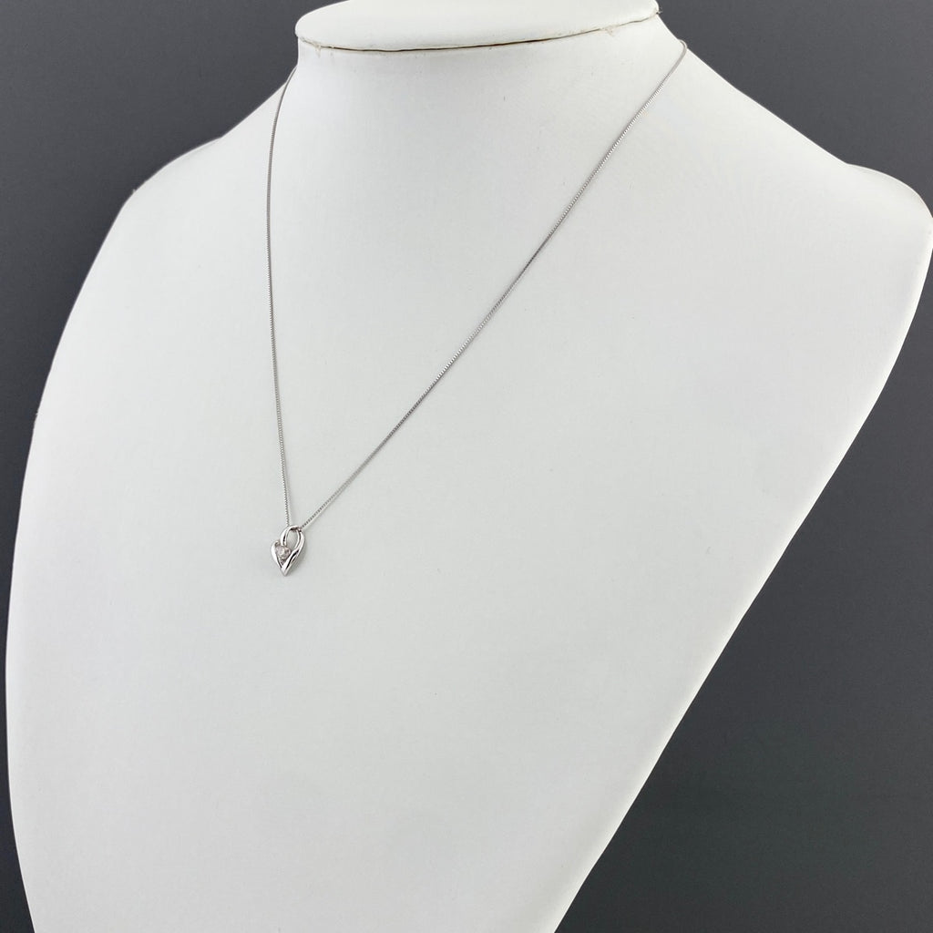 ダイヤモンド デザインネックレス WG ホワイトゴールド ペンダント ダイヤモンド ネックレス K18 WG 750 レディース 【中古】nbjwl