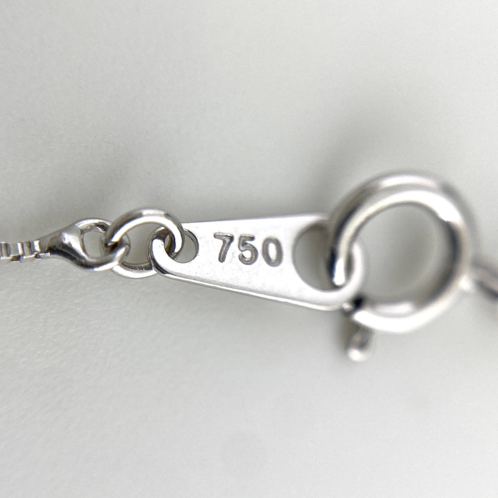ダイヤモンド デザインネックレス WG ホワイトゴールド ペンダント ダイヤモンド ネックレス K18 WG 750 レディース 【中古】nbjwl
