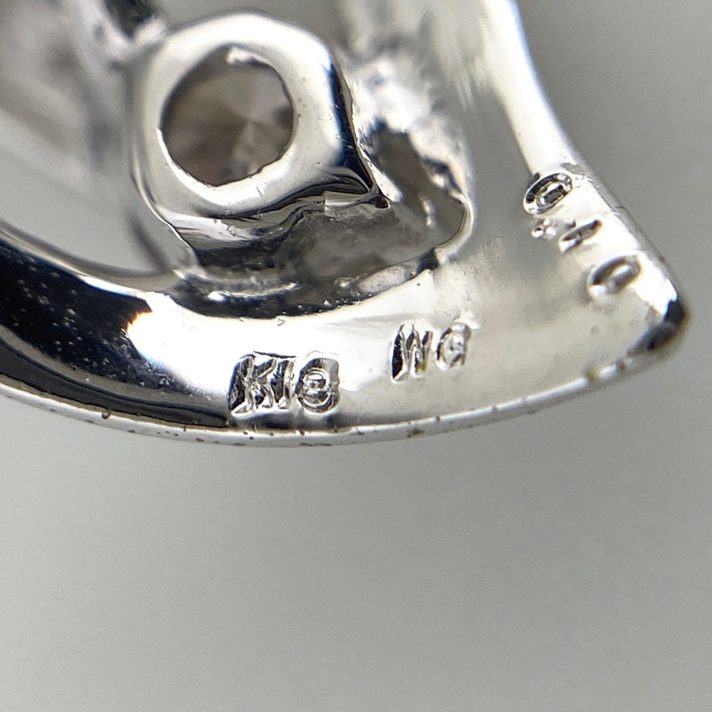 ダイヤモンド デザインネックレス WG ホワイトゴールド ペンダント ダイヤモンド ネックレス K18 WG 750 レディース 【中古】nbjwl