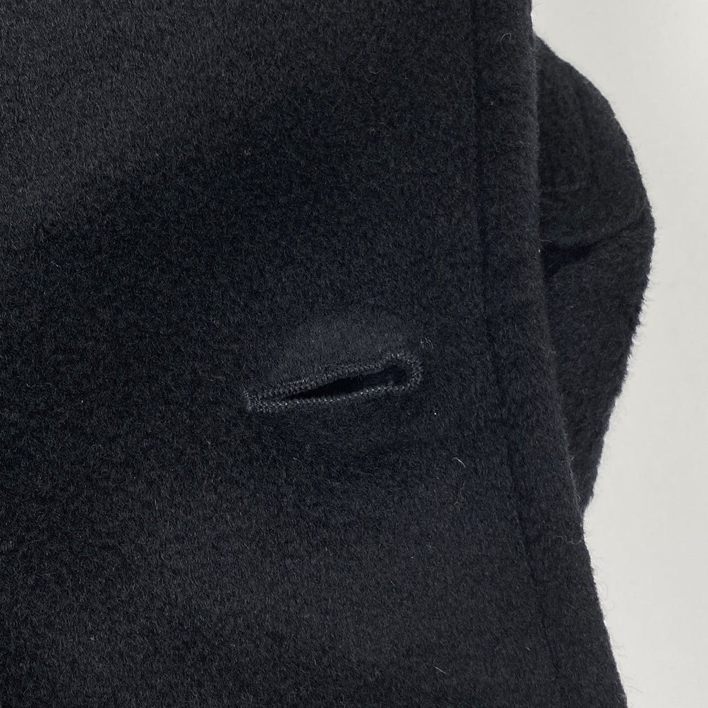 エルメス Hロゴボタン ロングコート ダブルブレスト チェスター アウター チェスターコート 毛 ブラック レディース 【中古】brapp