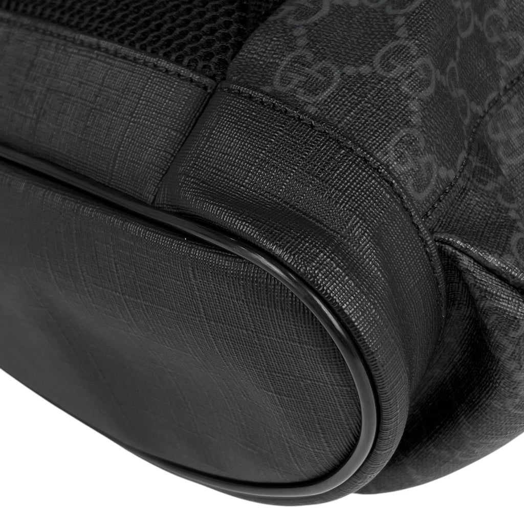 グッチ GG柄 バックパック デイバッグ シェリーライン ウェブ リュック GGスプリーム ブラック 495563 メンズ 【中古】brbag