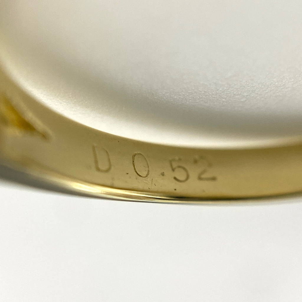 メレダイヤ デザインリング YG イエローゴールド 指輪 リング 14.5号 K18 ダイヤモンド レディース 【中古】nbjwl