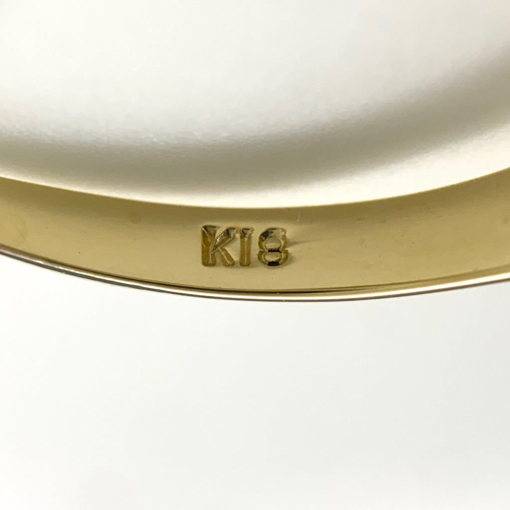 メレダイヤ デザインリング YG イエローゴールド 指輪 リング 14.5号 K18 ダイヤモンド レディース 【中古】nbjwl